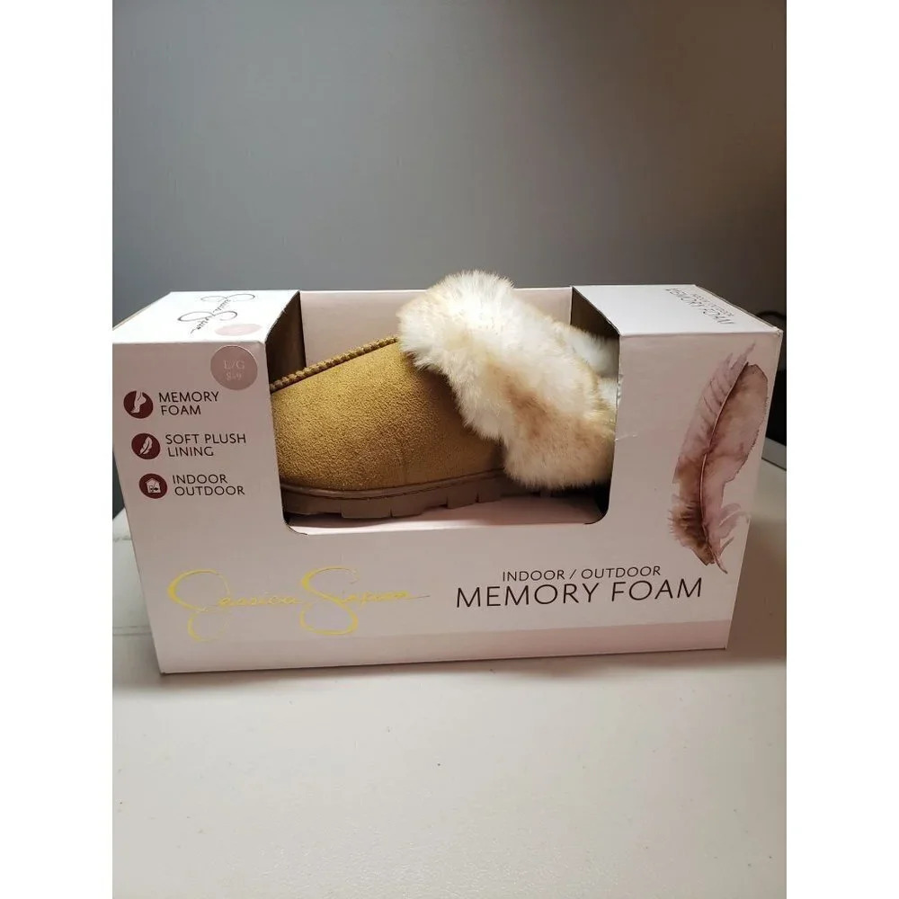 Jessica Simpson Memory Foam Indoor/Outdoor Slipper Women's Size L.
